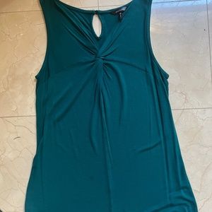 Daisy Fuentes Teal Green Sleeveless Knotted Top